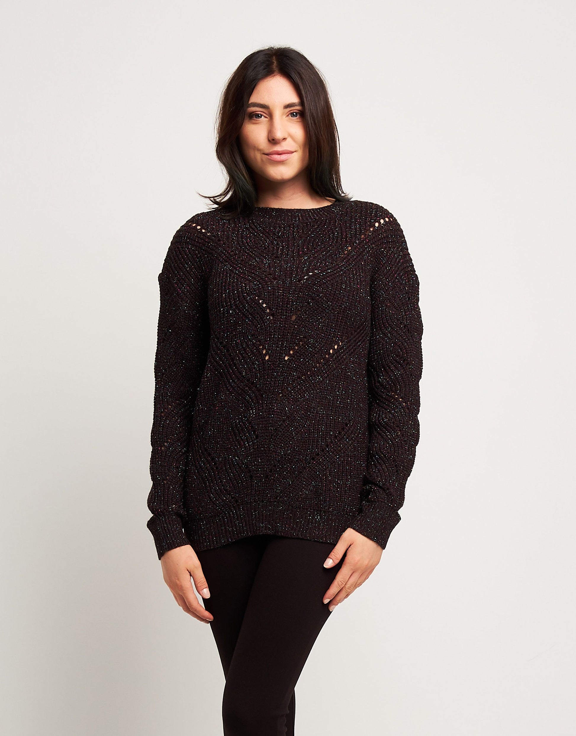 Maglione con lurex multicolor