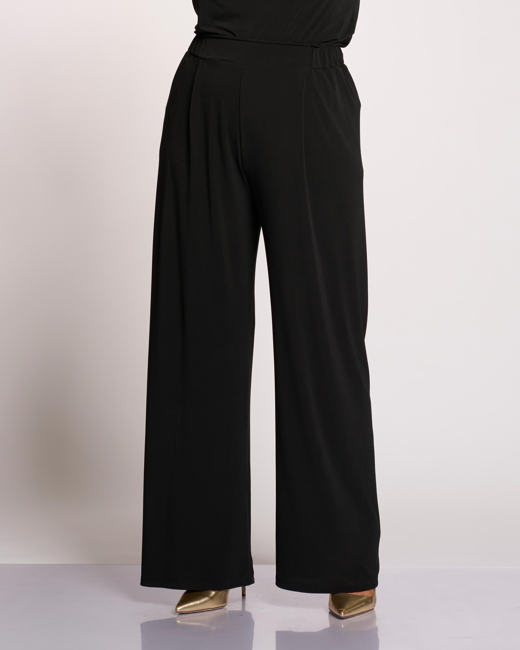 Pantalone a zampa in jersey curvy
