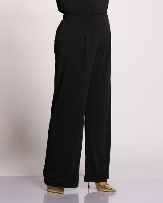 Pantalone a zampa in jersey curvy