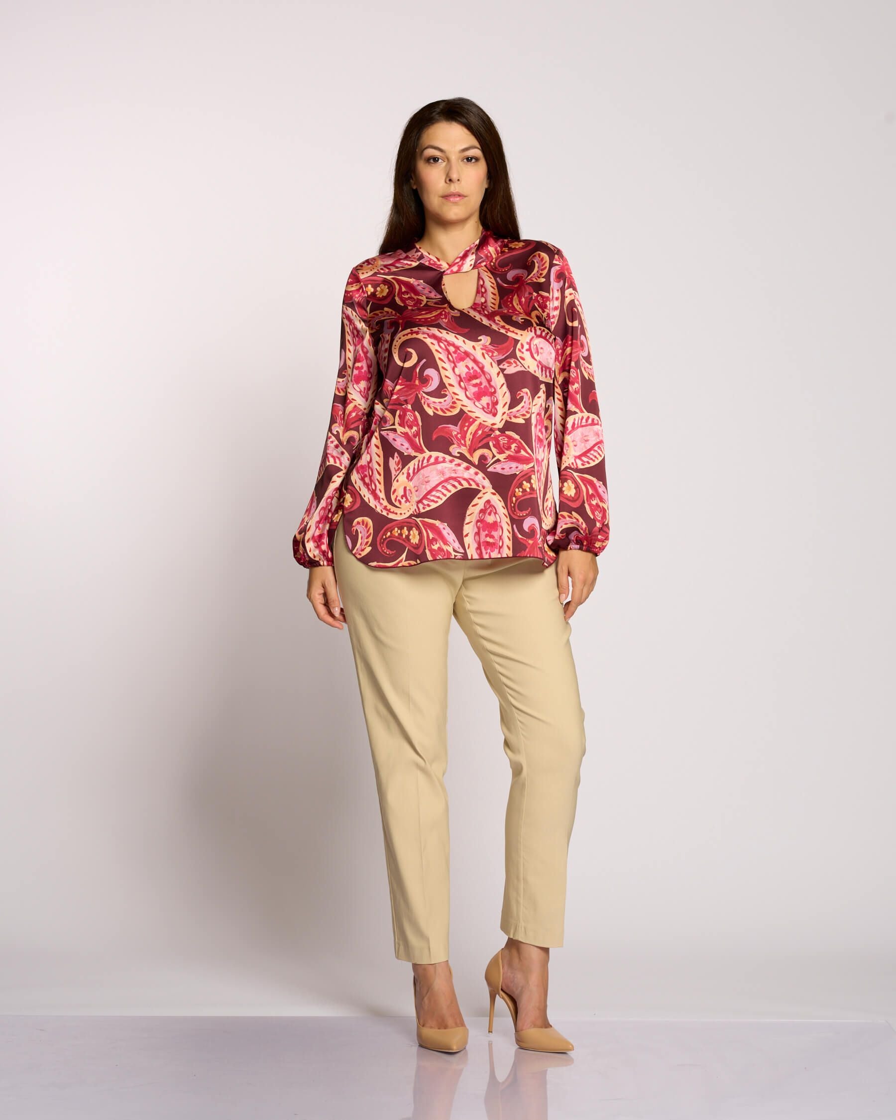Pantalone basico con elastico curvy