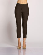 Pantalone con elastico in vita e risvolto moro
