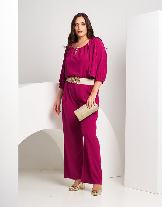 Pantalone fluido a gamba dritta curvy