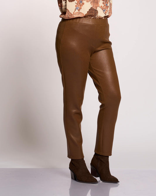 Pantalone in scubapelle con elastico curvy