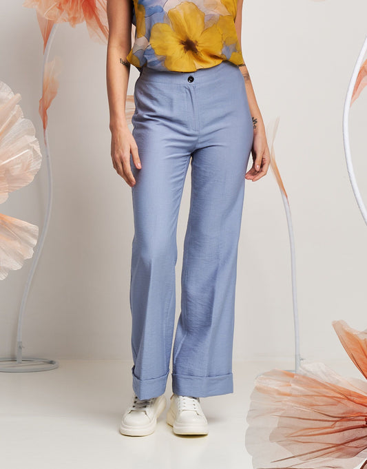 Pantalone in viscosa effetto mosso