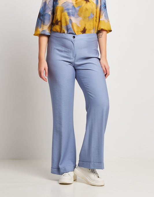 Pantalone in viscosa effetto mosso curvy