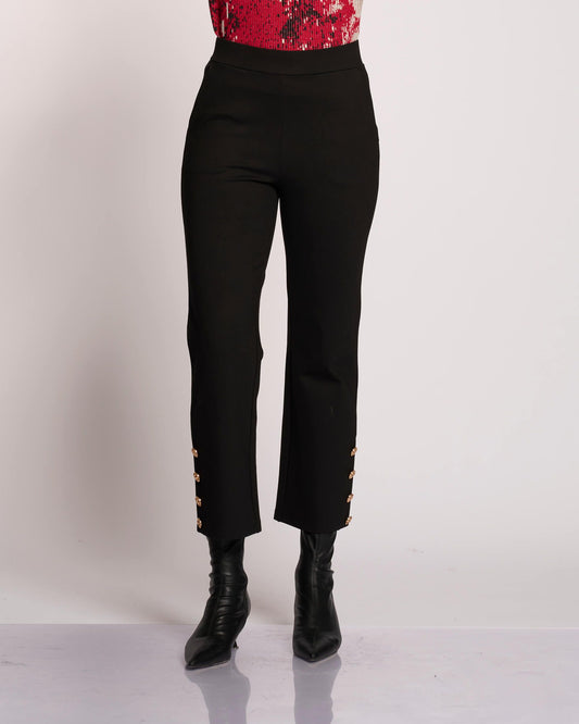 Pantaloni cropped con bottoni