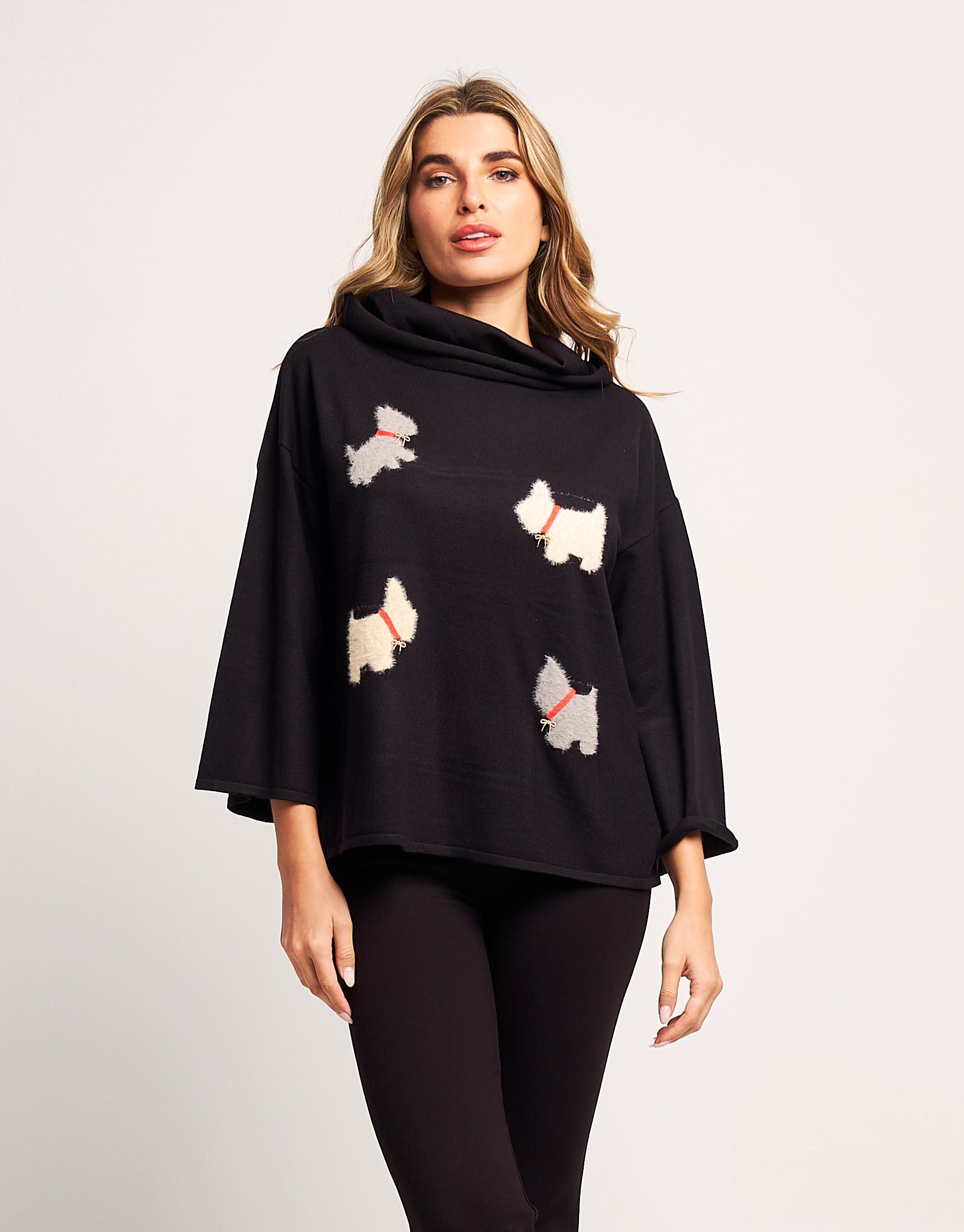 Ponchetta con motivo intarsiato