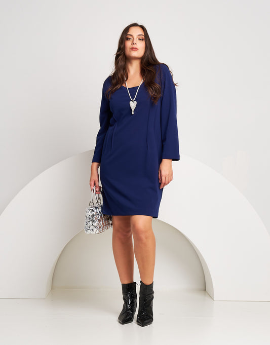 Tubino in scuba con scollo asimmetrico curvy